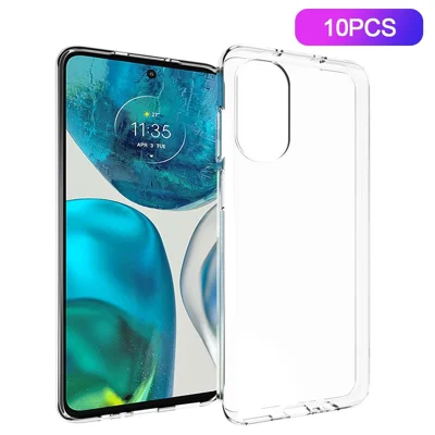 10Pcs / Pack For Motorola Moto G52 4G / G82 5G Anti-dust Phone Case Precise Cutouts Clear TPU Inner Watermark-Free Phone Cover