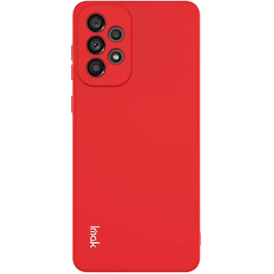 IMAK UC-2 Series For Samsung Galaxy A73 5G Wear-resistant Solid Color Skin-touch Well-protected Phone TPU Case Shell - Red