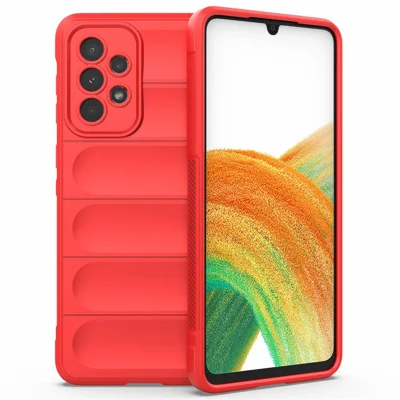 For Samsung Galaxy A33 5G Shockproof TPU Mobile Phone Protective Case Anti-drop Cover - Red