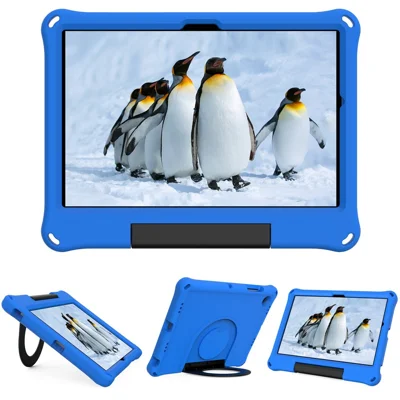 Coque de protection pliable avec anneau support pour tablette EVA, compatible avec Samsung Galaxy Tab A8 10,5 (2021) / (2022), étui antichute - Bleu
