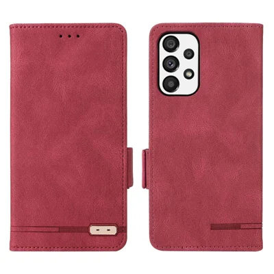PU Leather Phone Case for Samsung Galaxy A73 5G, Wallet Flip Stand Shockproof TPU Interior Shell Anti-dust Cover - Rose