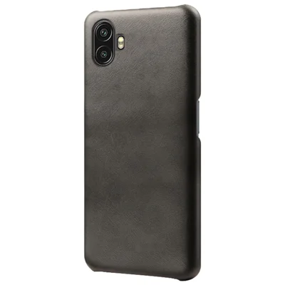 For Samsung Galaxy Xcover Pro 2 5G Wear-resistant Phone Case Calf Textured PU Leather Coating Drop-proof Hard PC Protective Cover - Black
