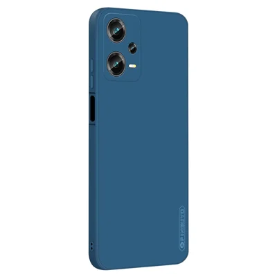 PINWUYO For Xiaomi Redmi Note 12 Pro 5G PU Leather Stand Wallet Cover with Strap Precise Cutouts TPU Slim Case Anti-Drop Cover - Blue
