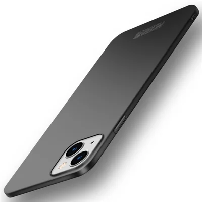 PINWUYO PC Series for iPhone 13 6.1 inch Matte Phone Case Hard PC Cover with Magnetic Ring Holder - Black