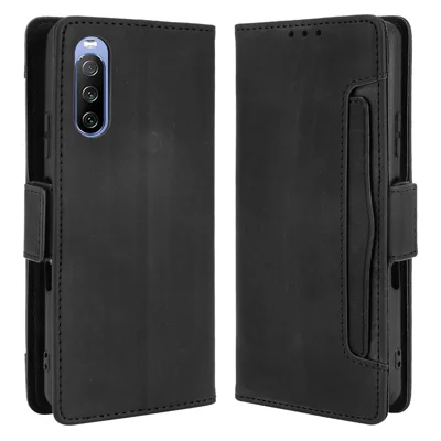 BRAND SET Custodia Portafoglio Per Sony Xperia 10 III: Pelle Sintetica, Chiusura Magnetica, Rossa
