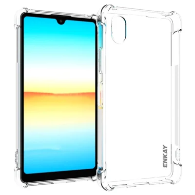 ENKAY HAT PRINCE For Sony Xperia Ace III Anti-yellowing Clear TPU Phone Cover Thickened Corners Protective Case with Anti-slip Strip Edge