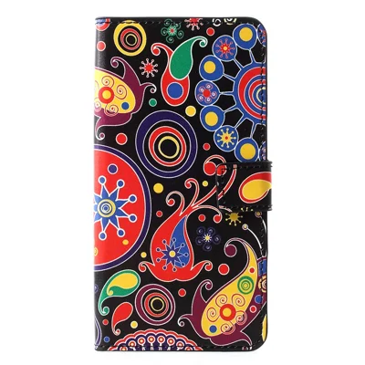 Patterned PU Leather Wallet Stand Protective Casing for Huawei P30 Pro - Vintage Pattern