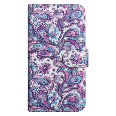 Pattern Printing PU Leather Wallet Stand Phone Cover Case for Huawei P30 Lite/Nova 4e - Paisley Flower