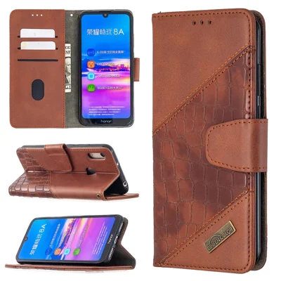 CASEONJAN Cover per Huawei Y6 2019, Pelle PU Custodia a portafoglio con scomparti per Slot Schede, Antiurto Flip Caso Cover per Huawei Y6 2019 (Viola
