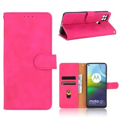Empfindliche PU Leder Brieftasche Handy -hülle Für Motorola Moto G9 Power - Rose