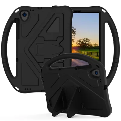 Case EVA Tablet Cover with Ergonomic Handle and Foldable Kickstand for Lenovo Tab K10 (2021) TB-X6C6F / TB-X6C6L / TB-X6C6X - Black