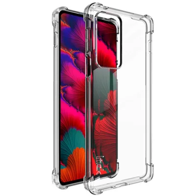 IMAK Four Corners Airbag Protective TPU Phone Case with Screen Protector for Motorola Edge 20 Pro/Edge S Pro - Transparent