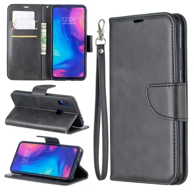 PU Leather telefoonhoesje voor Xiaomi Redmi Note 7 / Note 7 Pro (India) / Note 7S - Donkergrijs