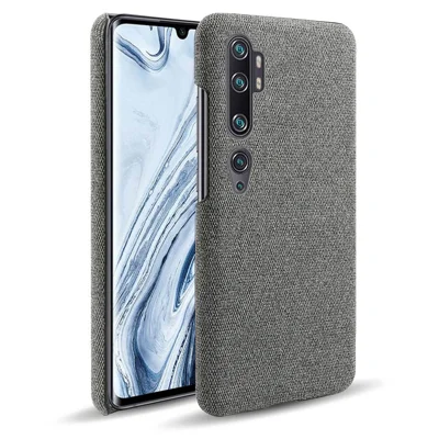 Cloth Coated Plastic Back Cover for Xiaomi Mi CC9 Pro / Mi Note 10 /  Mi Note 10 Pro - Dark Grey