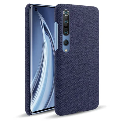 Cloth Coated Plastic Hard Phone Shell for Xiaomi Mi 10 / Mi 10 Pro - Blue