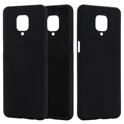 Liquid Silicone Shell Case for Xiaomi Redmi Note 9 Pro Max - Black