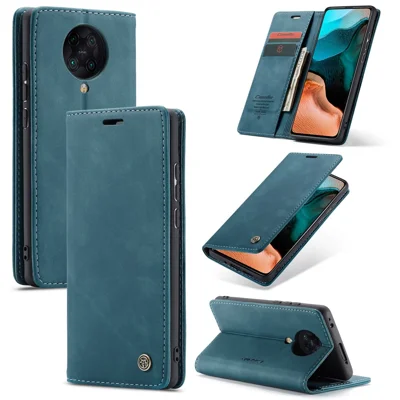 CASEME 013 Series Auto-absorbed Leather Case for Xiaomi Redmi K30 Pro/Poco F2 Pro - Blue