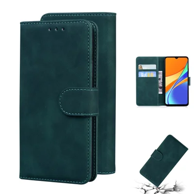 Leren Wallet Stand Telefoonhoesje voor Xiaomi Redmi 9C/Redmi 9C NFC - Groen