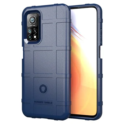 Rugged Shield Square Grid Texture TPU Phone Cover for Xiaomi Mi 10T 5G / 10T Pro 5G / Redmi K30S - Blue
