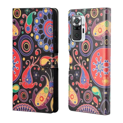 Wallet Design Pattern Printing Leather Protective Case with Stand for Xiaomi Redmi Note 10 Pro 4G (India)/(Global)/Note 10 Pro Max - Color Combos
