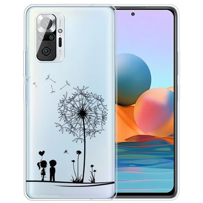 TPU Phone Case for Xiaomi Redmi Note 10 Pro/Pro Max IMD Pattern Shock-proof Phone Cover - Dandelion