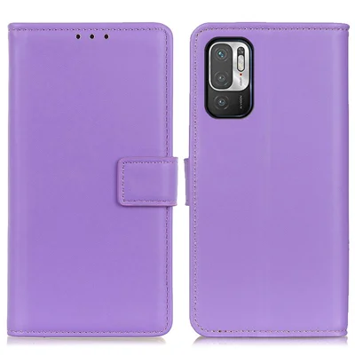 Volledige bescherming magnetische sluiting lederen mobiele telefoon portemonnee standaard hoes voor Xiaomi Redmi Note 10 5G/Poco M3 Pro 5G/4G - Paars