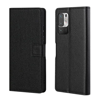 Litchi Skin Wallet Stand Leerhoes voor Xiaomi Redmi Note 10 5G / Poco M3 Pro 5G / 4G Flip Mobiele Telefoonhoes