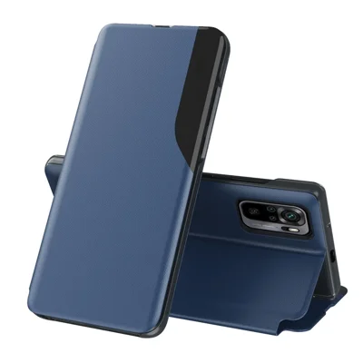 Phone Case Folio Flip PU Leather Stand Cover for Xiaomi Redmi Note 10 5G / Poco M3 Pro 5G / 4G - Blue
