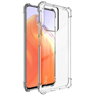 IMAK Four-Corner Airbag Shock-Absorbing Soft TPU Phone Case with Screen Protector for Xiaomi 11T / 11T Pro - Transparent