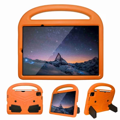 For Xiaomi Pad 5/Pad 5 Pro Portable Handle Bird Pattern Design Anti-drop EVA Tablet Case Cover with Foldable Kickstand - Orange