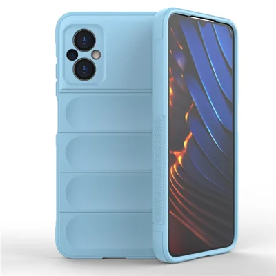 For Xiaomi Poco M4 5G / Poco M5 4G Anti-scratch Soft TPU Shock Absorption Cell Phone Protection Cover - Baby Blue