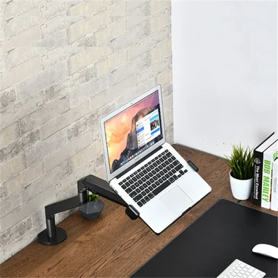 UPERGO OZ-1S Adjustable Laptop Arm Mount Desktop Monitor Desk Stand for Laptop and LCD Monitor  - Black
