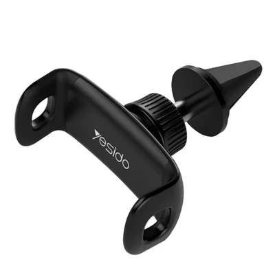 YESIDO C47 Mini soporte de teléfono de coche de silicona de salida de aire - Negro