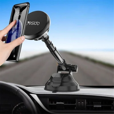YESIDO C41 Universal Dashboard Suction Cup Magnetic Car Phone Holder Mount for 4-7 inches - Black