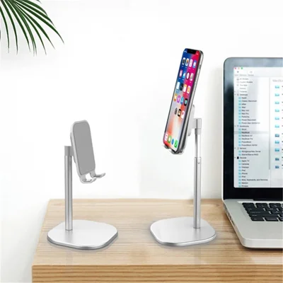 Socle de téléphone mobile de bureau télescopique - Argent