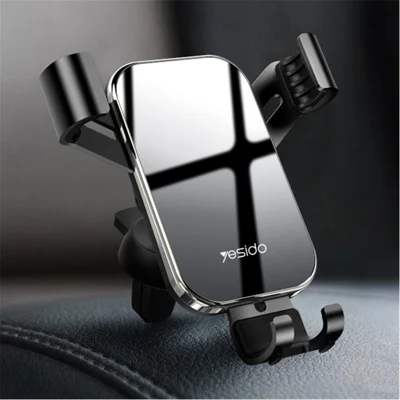 YESIDO Car Air Vent Gravity Bracket Aluminum Alloy Universal Car Mount C87 - Black