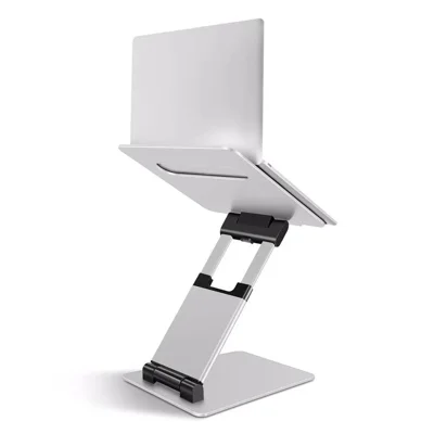 Supporto regolabile in altezza e angolazione in lega di alluminio per laptop da 10-17,3 pollici - Argento