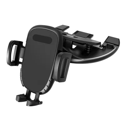 ZY-CD02 Car CD Slot Mount Automatic Lock 360° Rotation Phone Holder Stand - Black