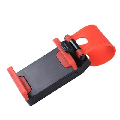 Auto-telefoonhouder stuurwiel opknoping mobiele telefoon GPS klembeugel - Rood