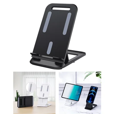 K10 Lifting Desktop Bracket Angle Adjustable Folding Lazy Mobile Phone Holder - Black