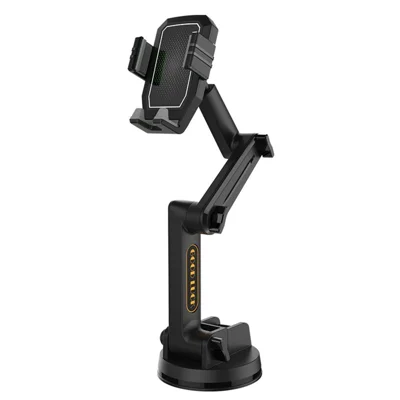 Dashboard GPS Phone Car Mount Adjustable Arm Universal Windshield Phone Holder for 4-7.2 inches Smartphones - Grey