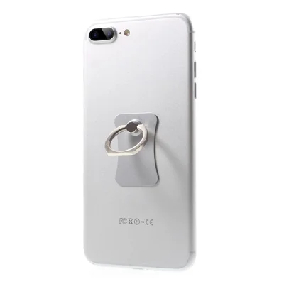 CMZWT Universal Finger Grip Ring Holder Phone Mount 360 Degree Rotary Metal Ring Bracket - Silver Color