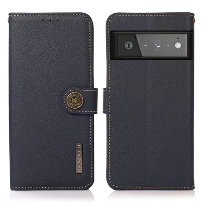 Custodia Portafoglio Per Google Pixel 6 Pro Con Tracolla E Supporto - Pelle PU - 4 Slot Carte E Porta Contanti - Nero