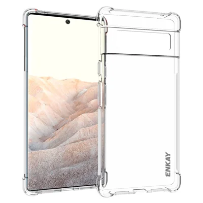 ENKAY HAT PRINCE Thickened Corners TPU Phone Case Transparent Protective Cover with Anti-slip Side Edge for Google Pixel 6 Pro
