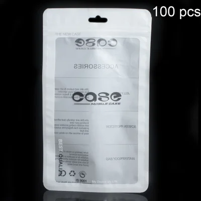 100Pcs/Lot Ziplock Package Bag for iPhone 6s Plus / Huawei P9 Cases, Size: 19.8*12.8cm