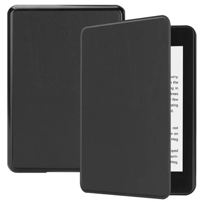 Auto-wake/sleep PU Leather Flip Case for Amazon Kindle Paperwhite 4 (2018) - Black