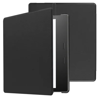 For Amazon Kindle Oasis (2019) Protective Case Auto Wake / Sleep PU Leather Smart Tablet Cover with Stand - Black