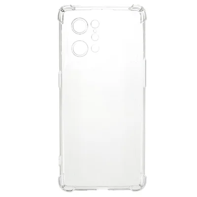 For Oppo Find X5 Crystal Clear TPU Case 1.5mm Reinforced Corner Anti-drop Phone Cover