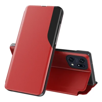 Cover per Oppo Find X5 a Libro con Supporto in Pelle PU - Rosso