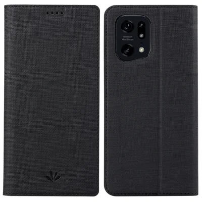 LEMXELERS Cover Portafoglio Per Oppo Find X5 PRO Con Finestra, Specchio E Cavalletto - Colore Nero QH